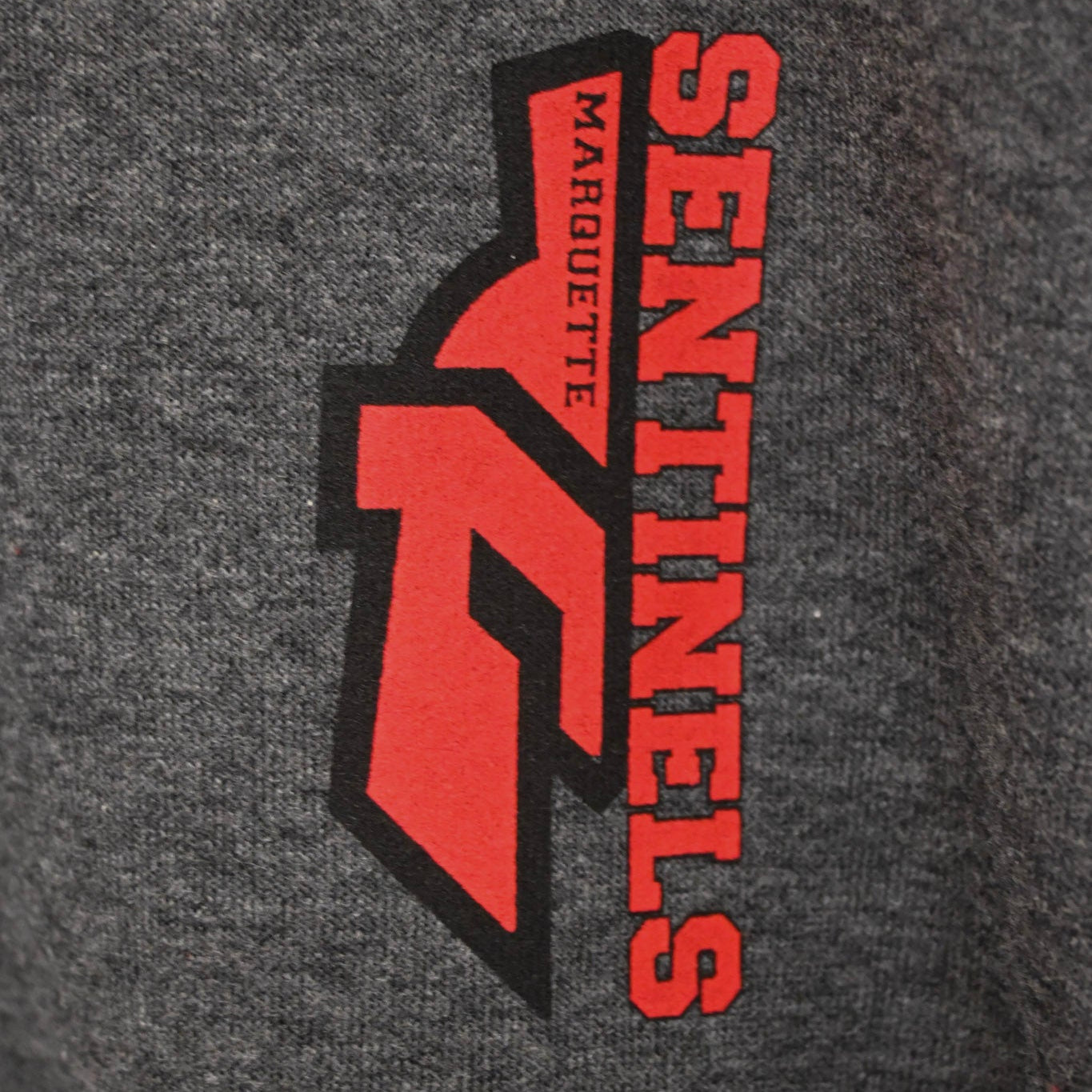 Half Sentinel Helmet with "Sentinels"written out pocket design on Quarter Zip
