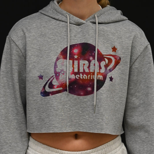 Cropped Hoodie With Large Shiras Planetarium Logo