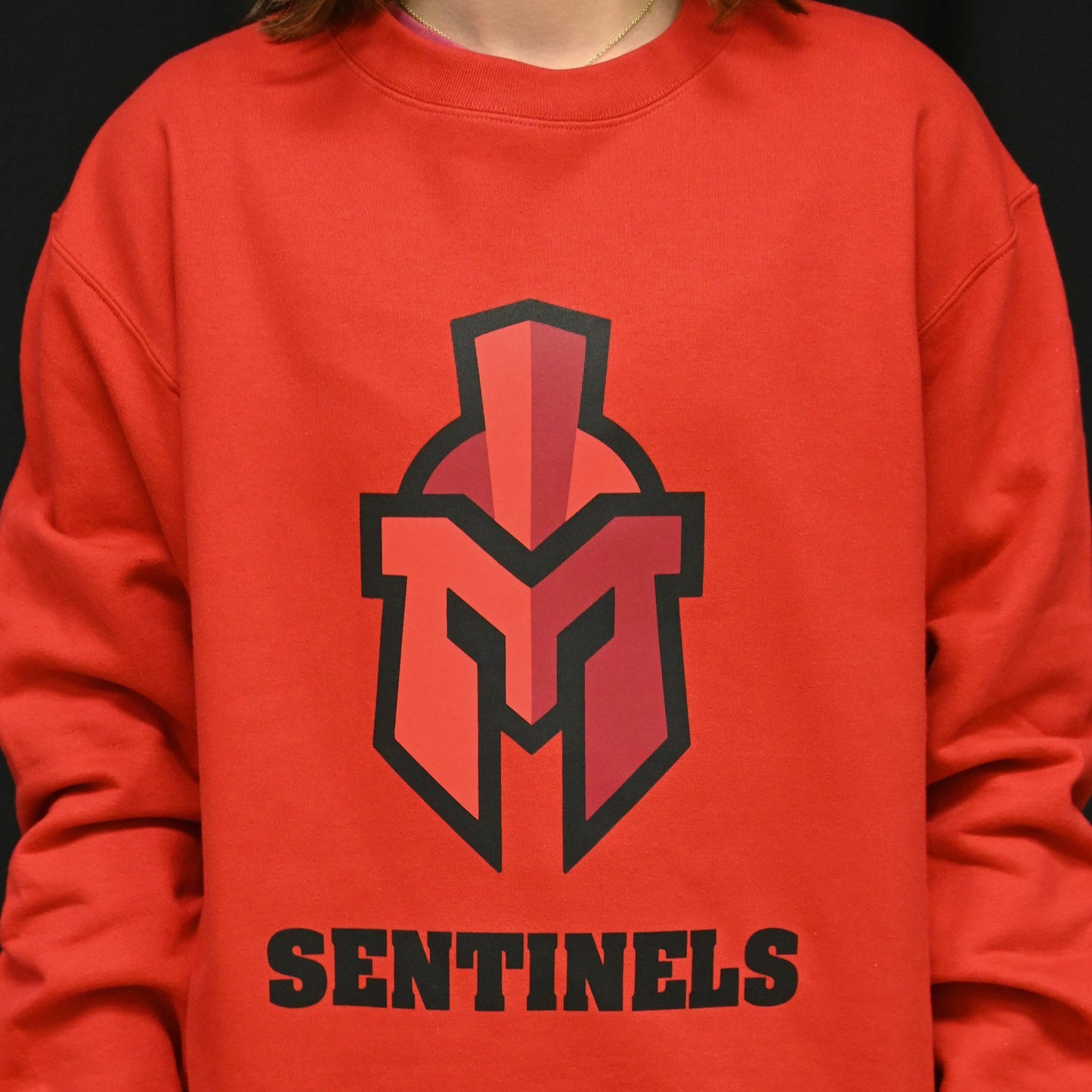 Large Sentinels Logo with "SENTINELS" underneath on Crewneck