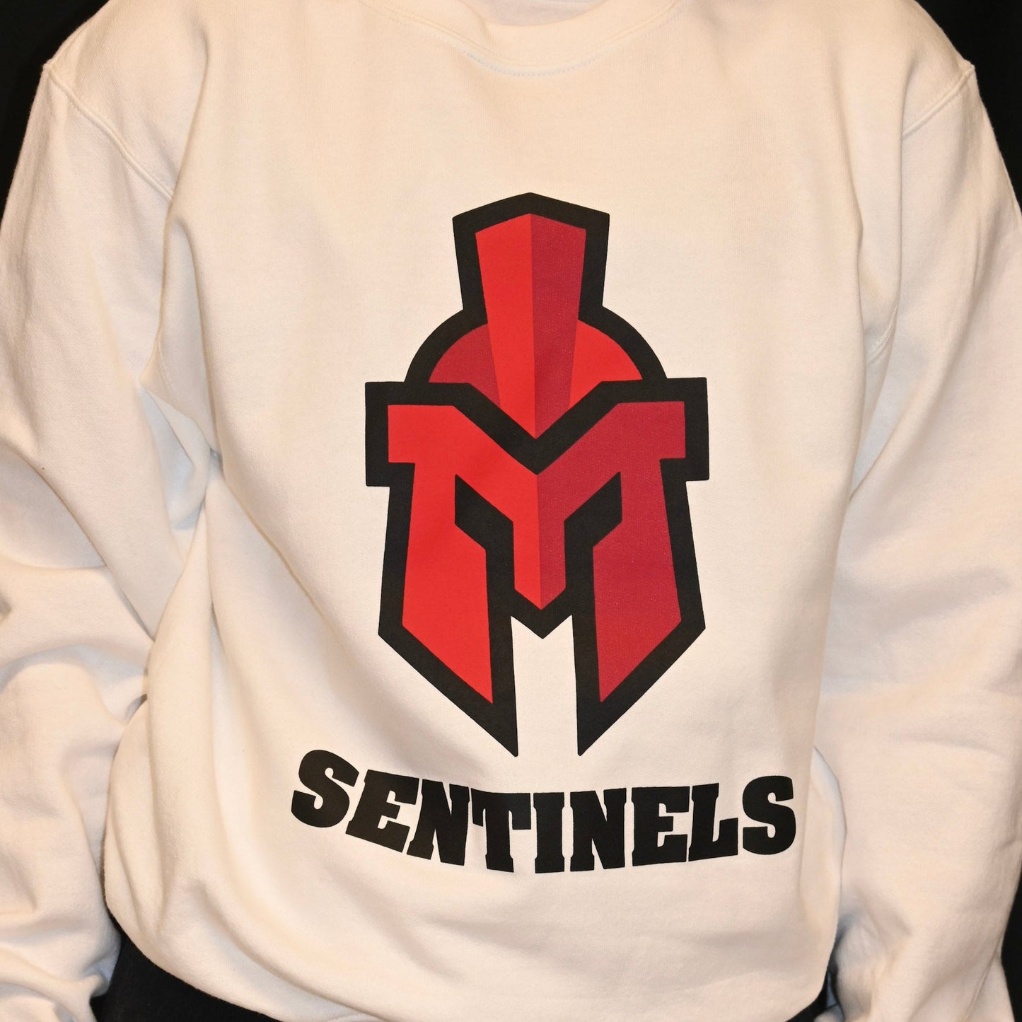 Large Sentinels Logo with "SENTINELS" underneath on Crewneck