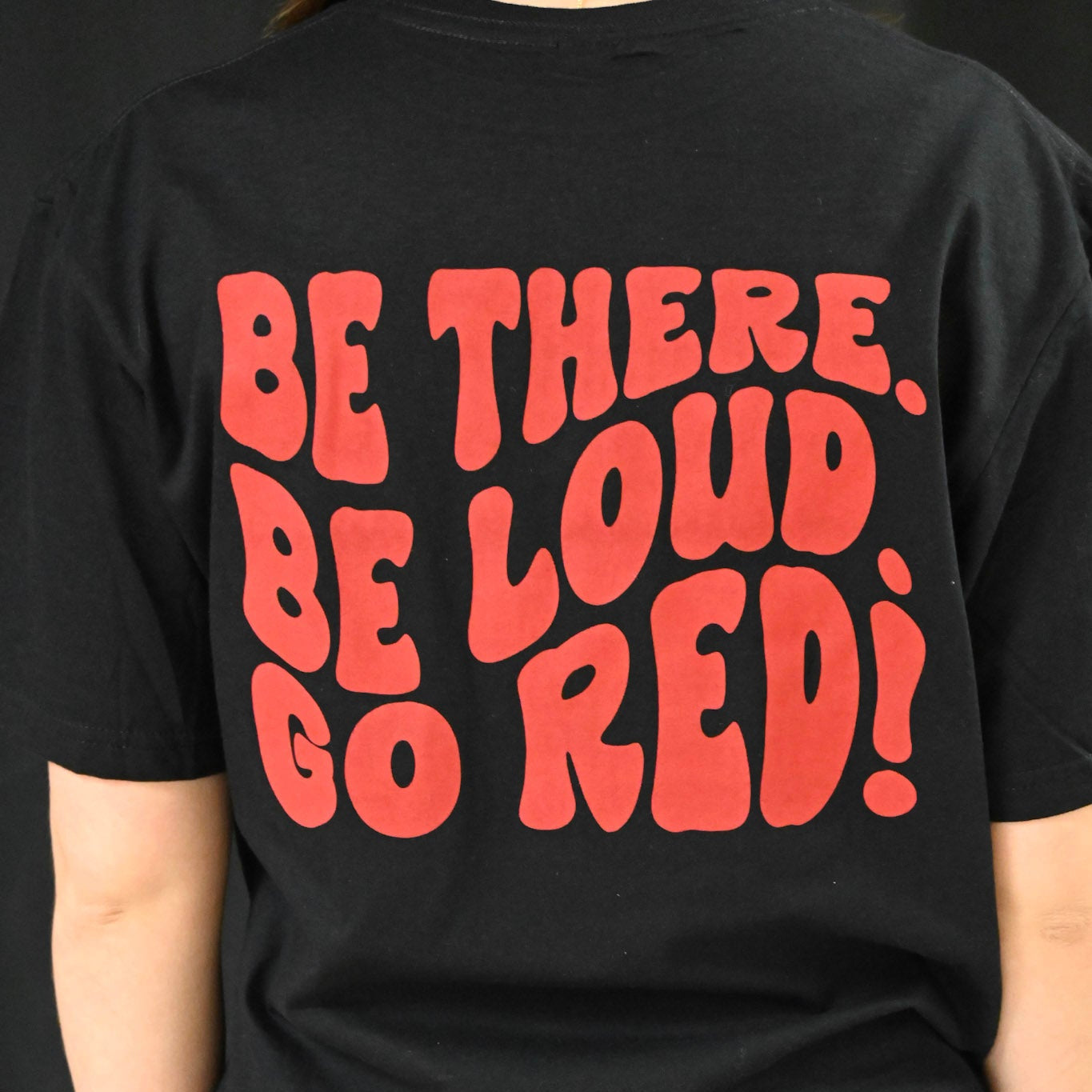 "Be There Be Loud Go Red" Design with pocket sentinel Helmet on front- Short Sleeves