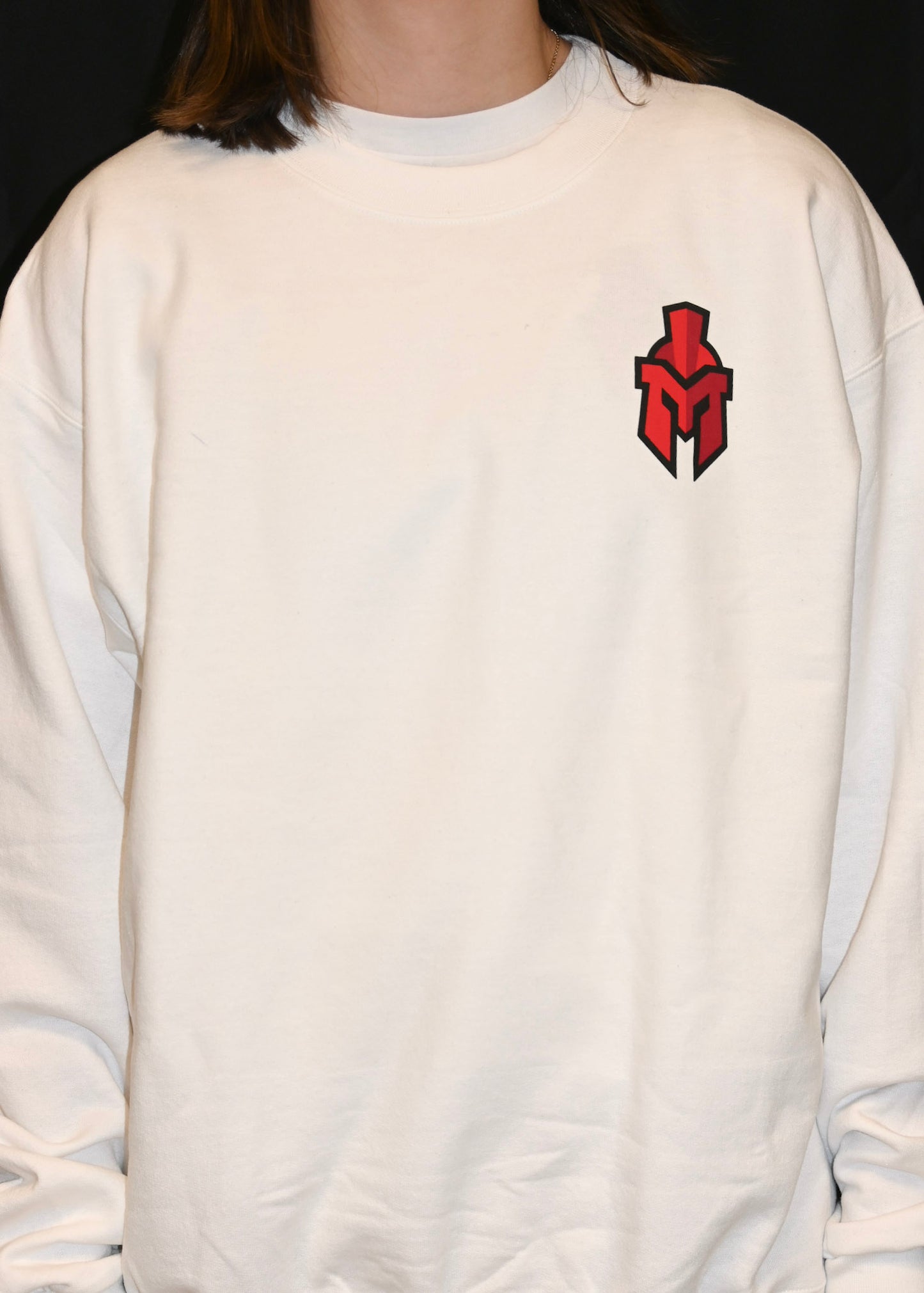 "Be There Be Loud Go Red" Design with Pocket Sentinel Helmet on front Crewneck