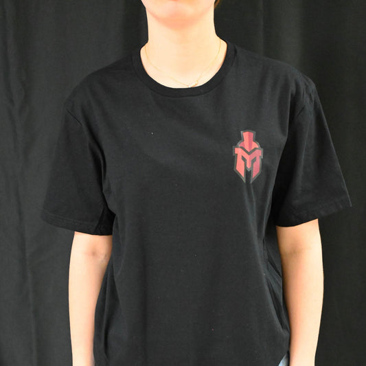 "Be There Be Loud Go Red" Design with pocket sentinel Helmet on front- Short Sleeves