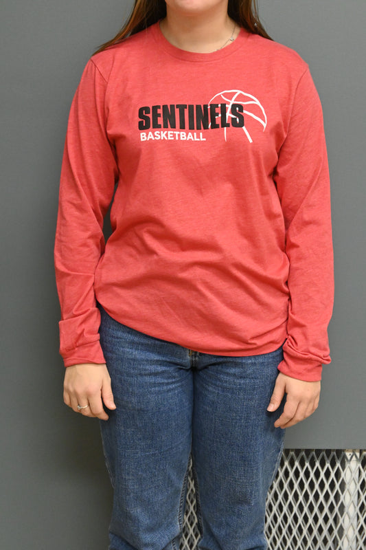 Sentinels Basketball  Red SUPERSOFT Long Sleeve