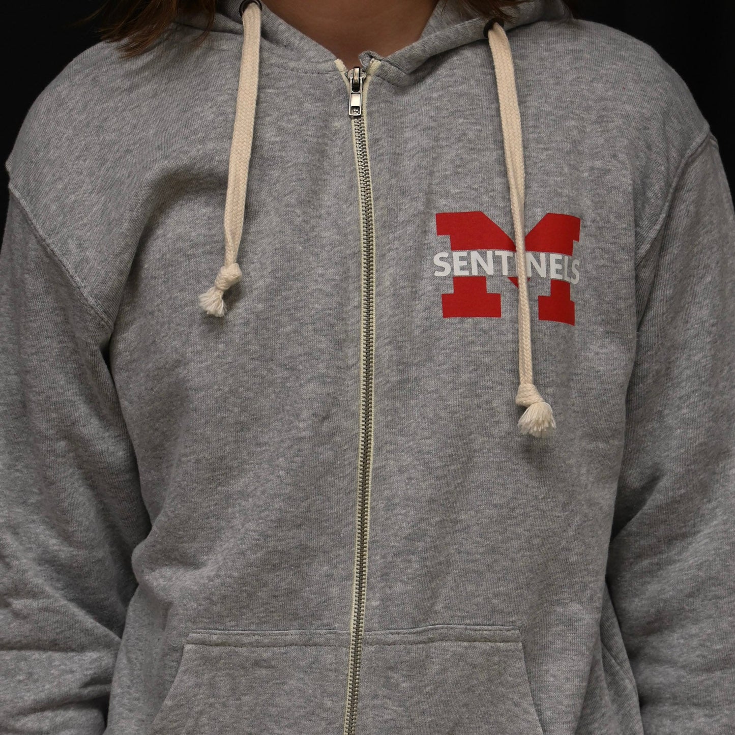 HALF OFF SALE: Pocket M on Zip Up Hoodie