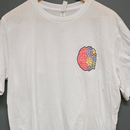 DISCOUNTED: FLORAL STAY TOMMOROW NEEDS YOU WHITE T-SHIRT
