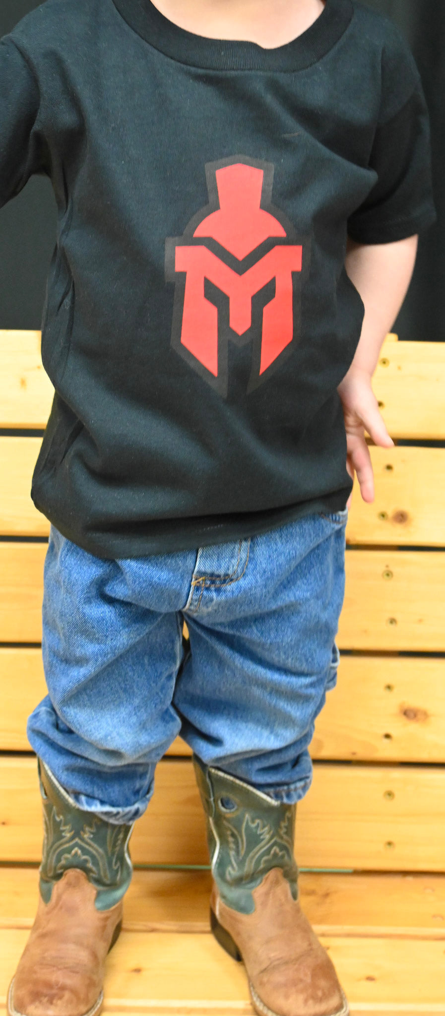 Black short sleeve with Large Sentinel helmet